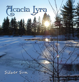 Cover for Acacia Lyra's 2011 Silver Sun harp music CD